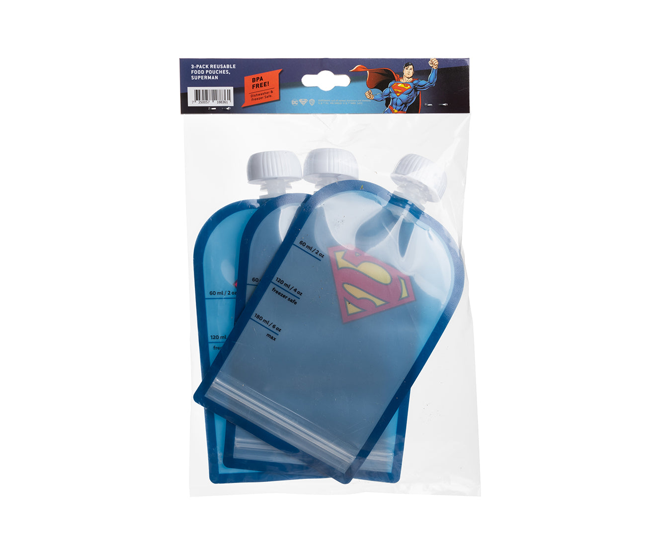 Pouch de comida, 180ml, 3pack, Superman
