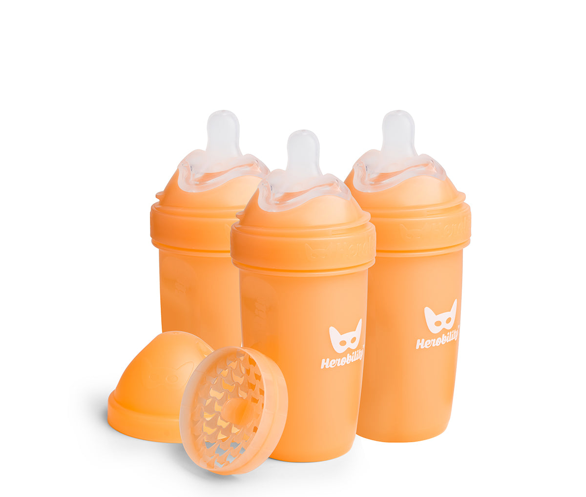 3-pack Baby Bottles 240 ml – Peach