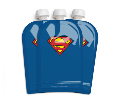 Pouch de comida, 180ml, 3pack, Superman