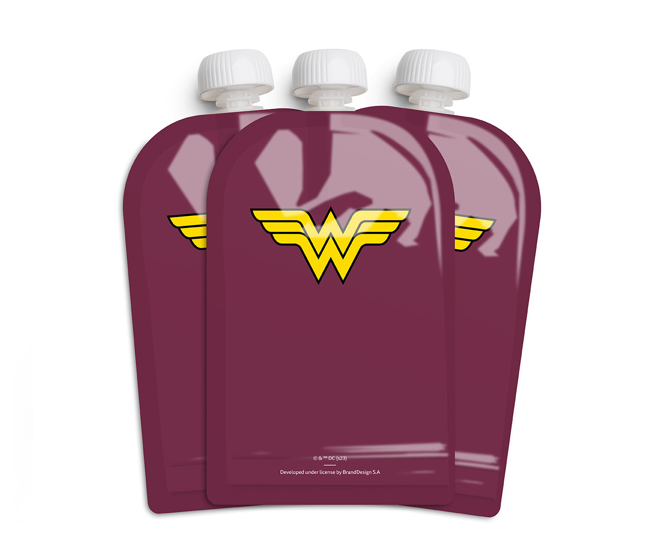 Pouch de comida, 180ml, 3-pack, Wonder Woman