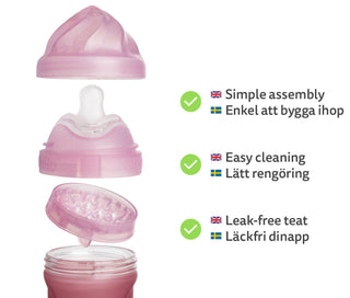 3er-Pack Glasnappflaskor 320 ml, wärmeindizierend mit Silikonhülle, Teal