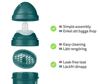 Biberon anti-coliques LT 140 ml vert foncé