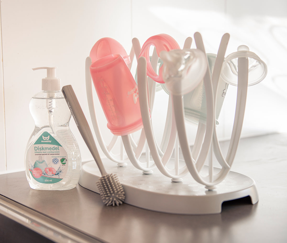 Bottle Brush, Bottle Rack and Dish Soap bundle with 40% off